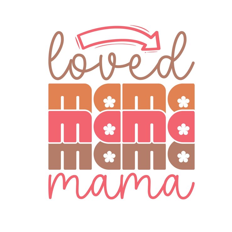 Vetor retro dia das mães svg camiseta dia das mãs svg circuitos dia das mãos tipografia design vetorial