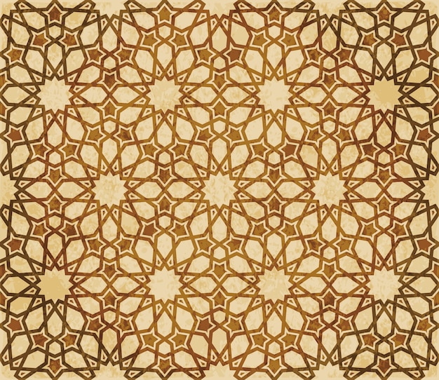 Retro marrom islã geometria sem costura padrão fundo ornamento estilo oriental