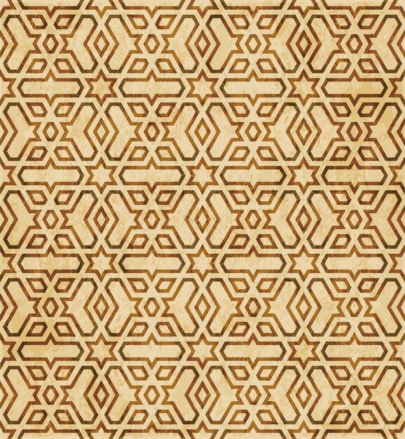 Retro marrom islã geometria sem costura padrão fundo ornamento estilo oriental