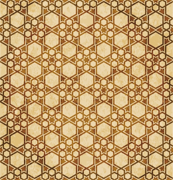 Retro marrom islã geometria sem costura padrão fundo ornamento estilo oriental