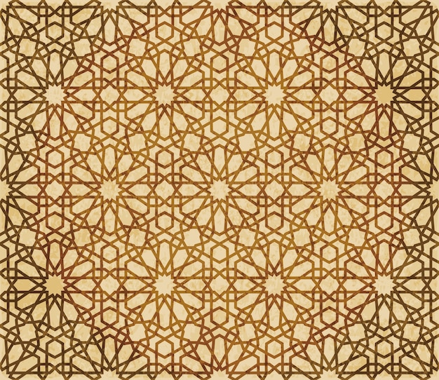 Retro marrom islã geometria sem costura padrão fundo ornamento estilo oriental