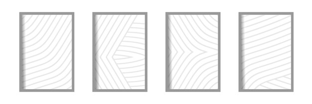 Retro set line geometric vector pattern minimal posters with 20s geometric design Trendy bauhaus pattern background for cover design poster