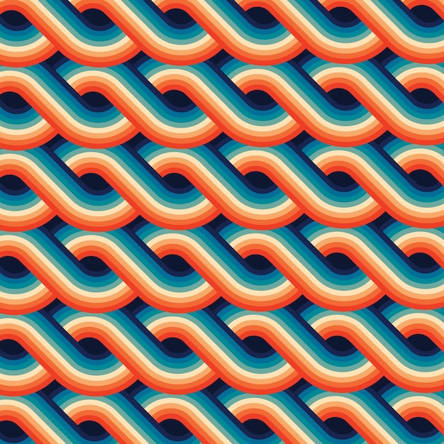 Vetor retro weave seamless pattern