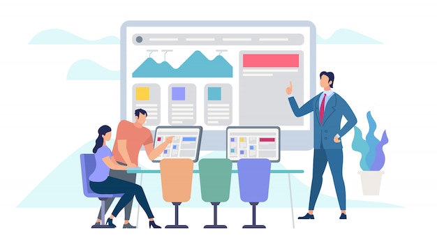 Reunião de negócios e trabalho em equipe