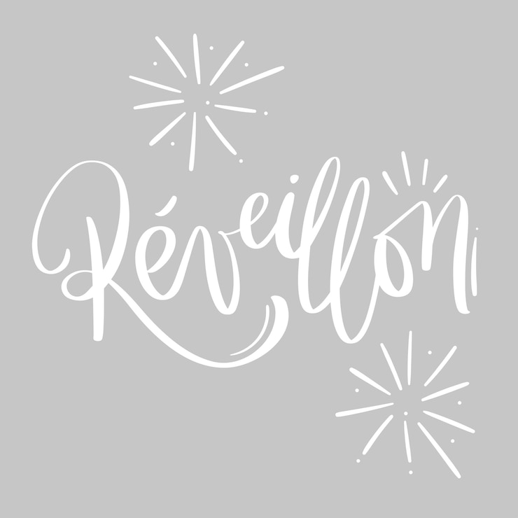 Vetor reveillon ano novo em vector de letras modernas