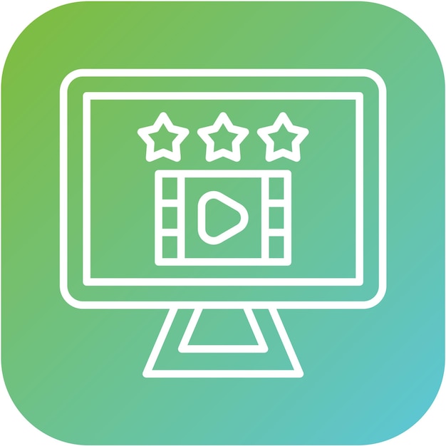 Vetor revisão de vídeo de design vetorial estilo de ícone