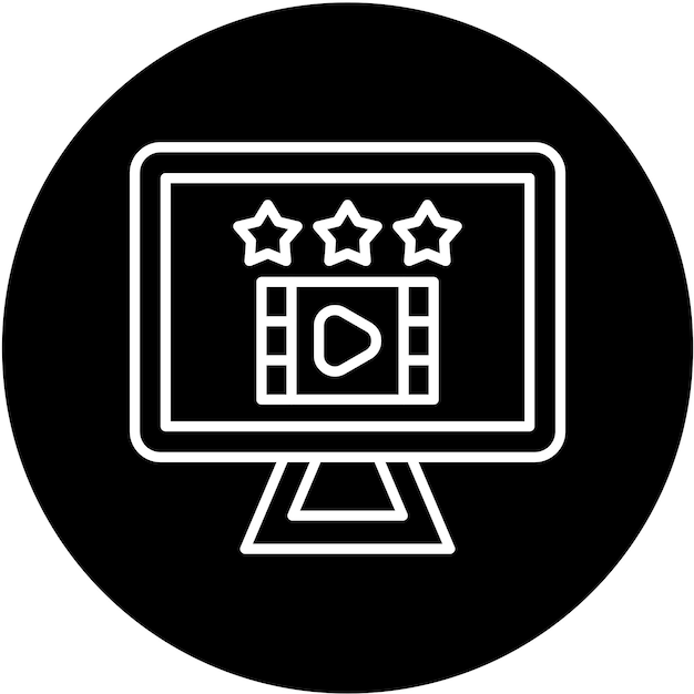 Vetor revisão de vídeo de design vetorial estilo de ícone