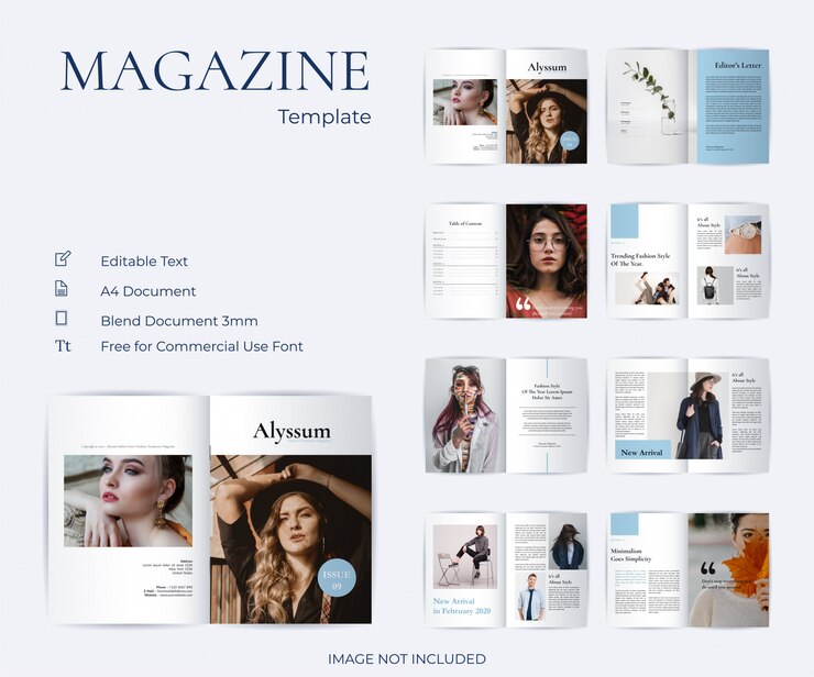 Revista de moda minimalista e limpa