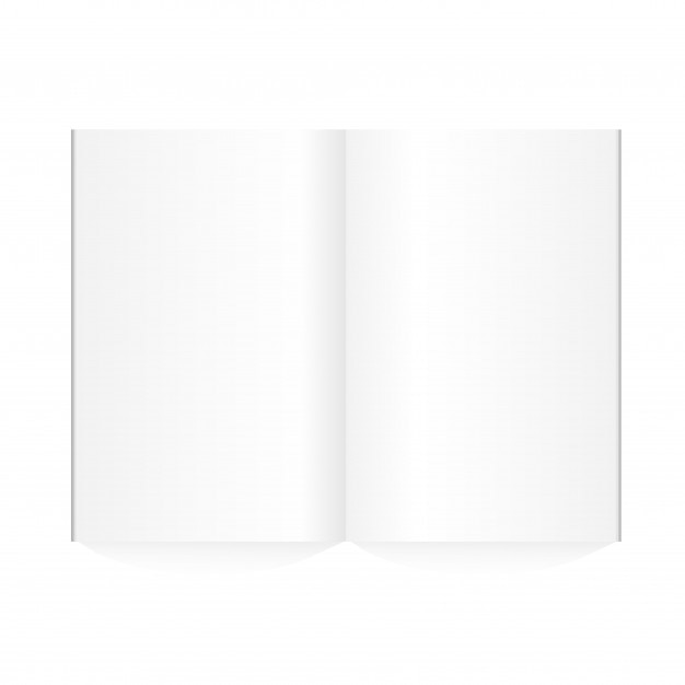 Revista em branco de vetor espalhar sobre fundo branco