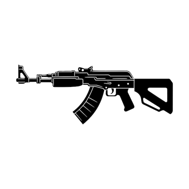 Rifle ilustração isolado no fundo branco