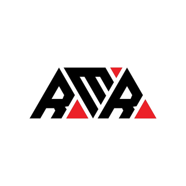 RMR triângulo letra logotipo design com forma de triângulo RMR logotipo triângulo design monograma RMR triángulo vetor logotipo modelo com cor vermelha RMR logo triangular simples elegante e luxuoso logotipo RMR
