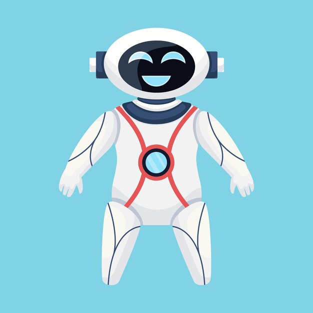 Robô chatbot isolado em fundo azul