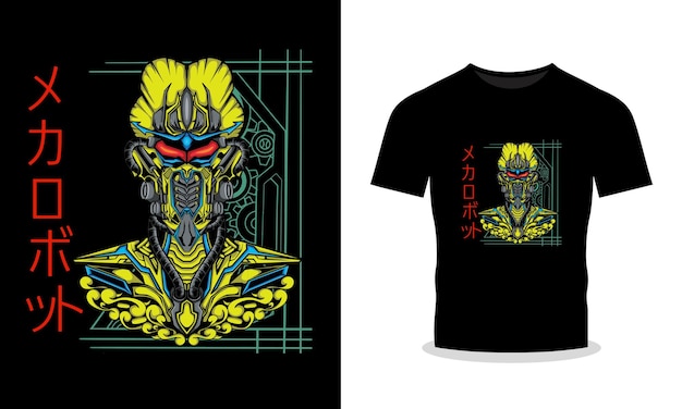 Robô mecha pode ser usado para design de camiseta