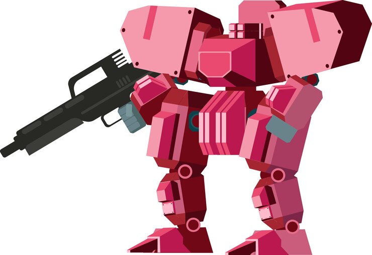 Vetor robô mecha tipo af5