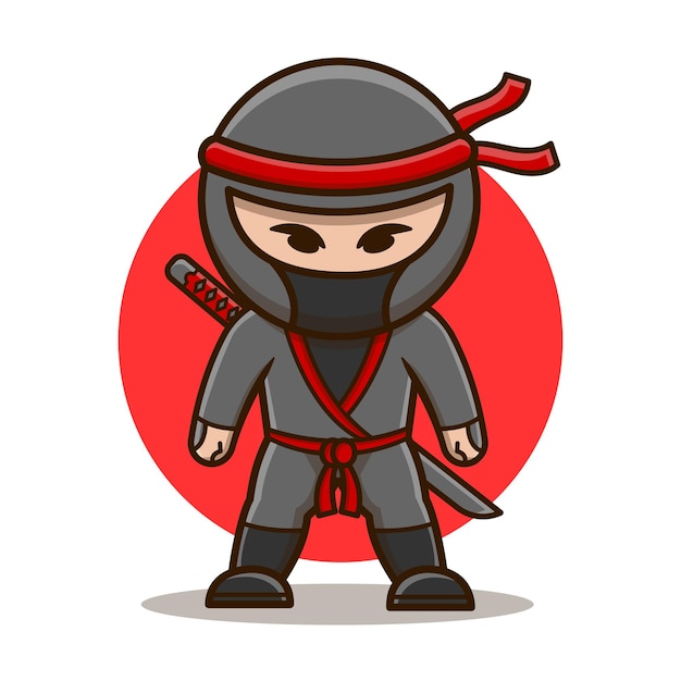 Ninja Bonitinha Com Desenho Animado. Ilustração Do ícone De Vetor De  Pessoas Isolada No Vetor Premium Ilustração do Vetor - Ilustração de ninja,  macho: 219648577