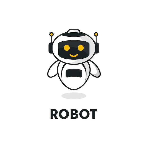 Robot vector kawaii e ilustração vetorial de robô fofo