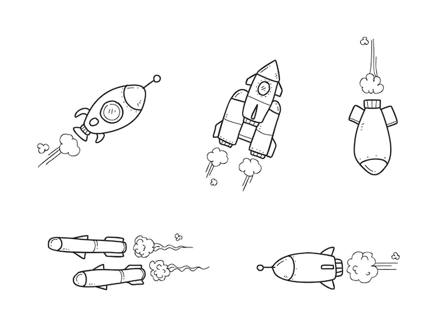 Rocket collection doodle