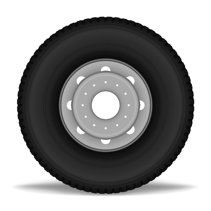 Roda de caminhão isolada na ilustração vetorial de fundo branco