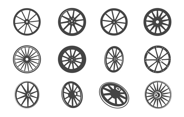 Vetor roda de carro svg silhueta de roda de carro vector de roda de carros roda de carros de madeira svg silueta de rodas de carro de madeira clipart da roda de carro