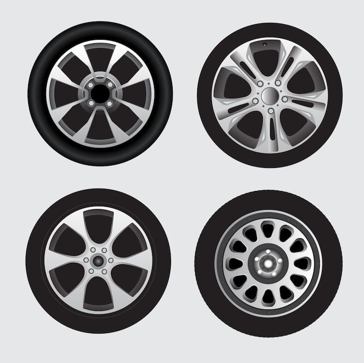 Vetor rodas de automóveis