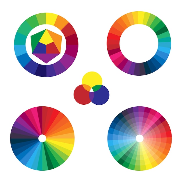 Rodas de cores diferentes Ilustração vetorial EPS 10 Imagem de estoque