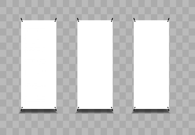 Roll banner vector ilustração em branco tranparant