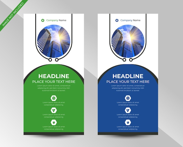 Roll up banner design template