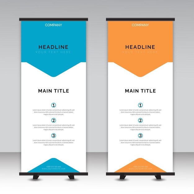 Vetor roll up criativo banner design