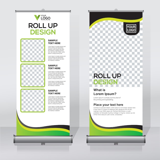 Roll up template banner