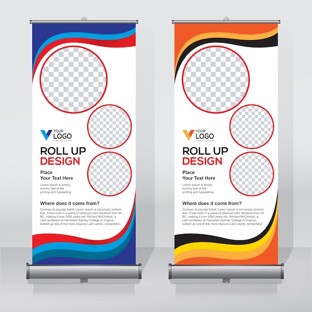 Roll up template banner