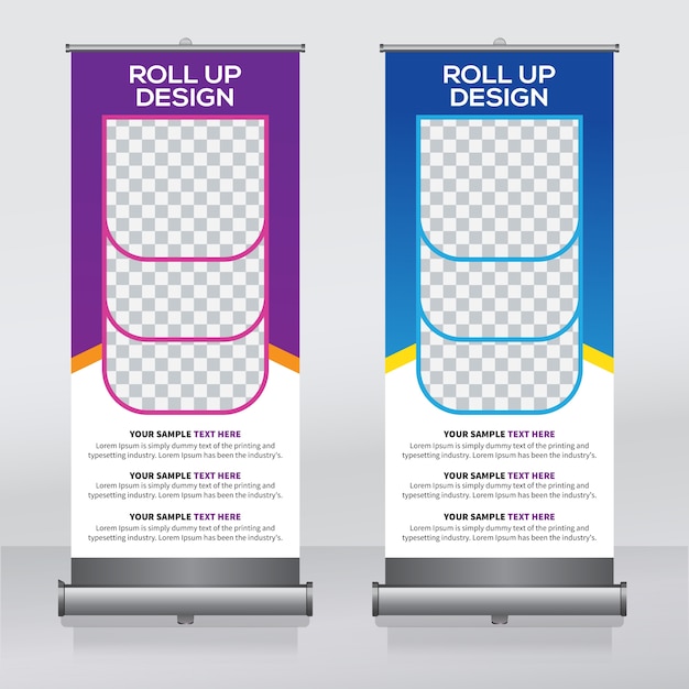 Roll up template banner