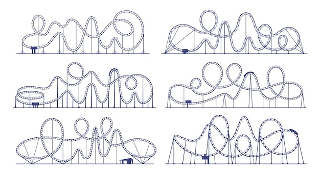 Roller coaster loop passeio de parque de diversões