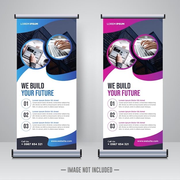 Rollup corporativa ou modelo de design de banner x