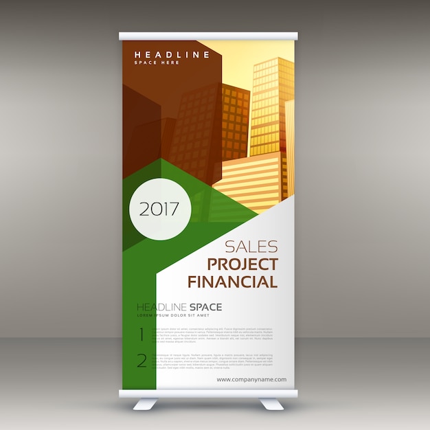 Rollup design template vertical standee