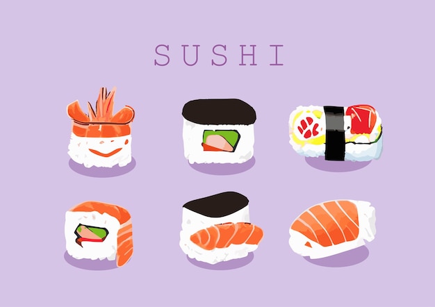 rolo de sushi com salmão