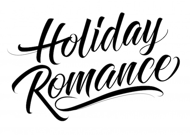 Romance de férias lettering