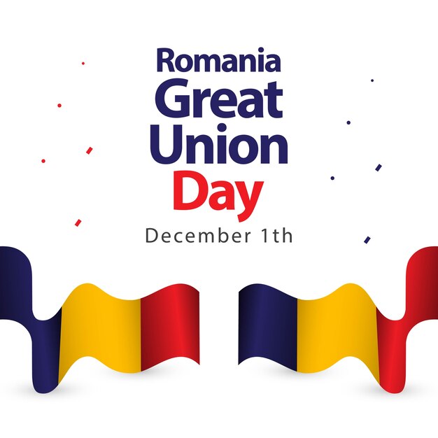 Romênia grande dia da união vector template design ilustração