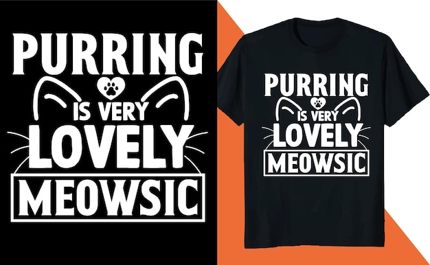 Ronronar é muito lindo design de camiseta de gato meowsic