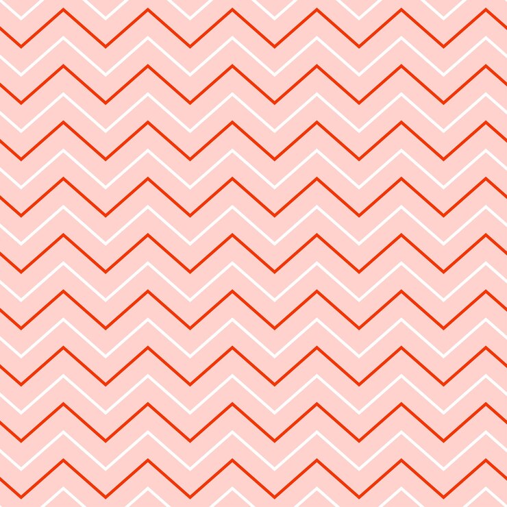 Vetor rosa sem costura padrão com chevron fino branco e laranja