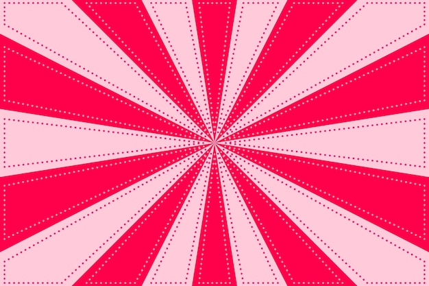 Rosa Sunburst Pattern Background Ray radial estrela com estilo de ponto para trás ilustração vetorial