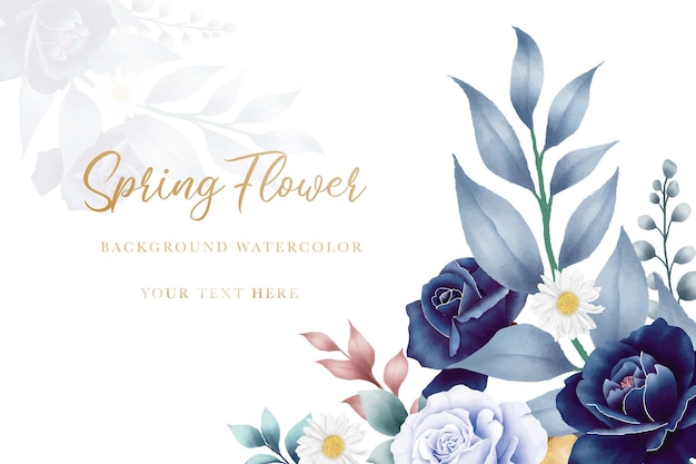 Rosas elegantes de aquarela de primavera