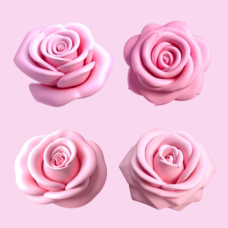 Vetor rosas rosas pastel brilhantes