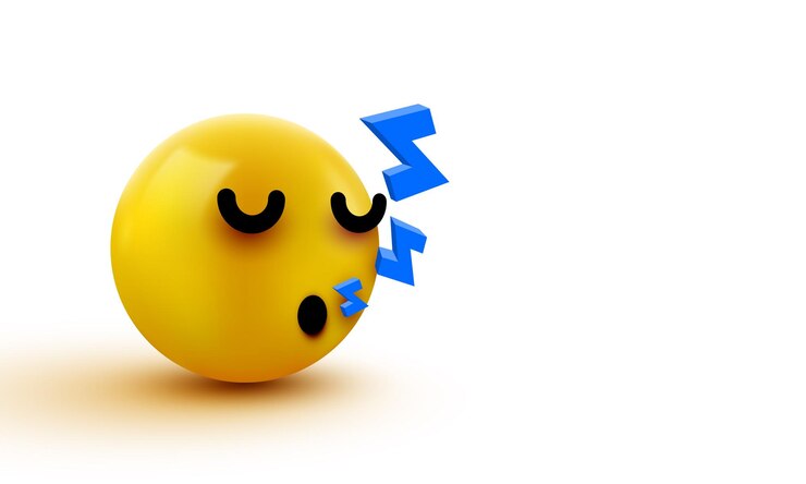 Vetor rosto adormecido emoji amarelo