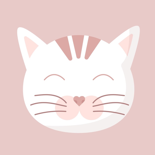 Baixe Emoji de Rosto de Gato Branco Fofo PNG - Creative Fabrica