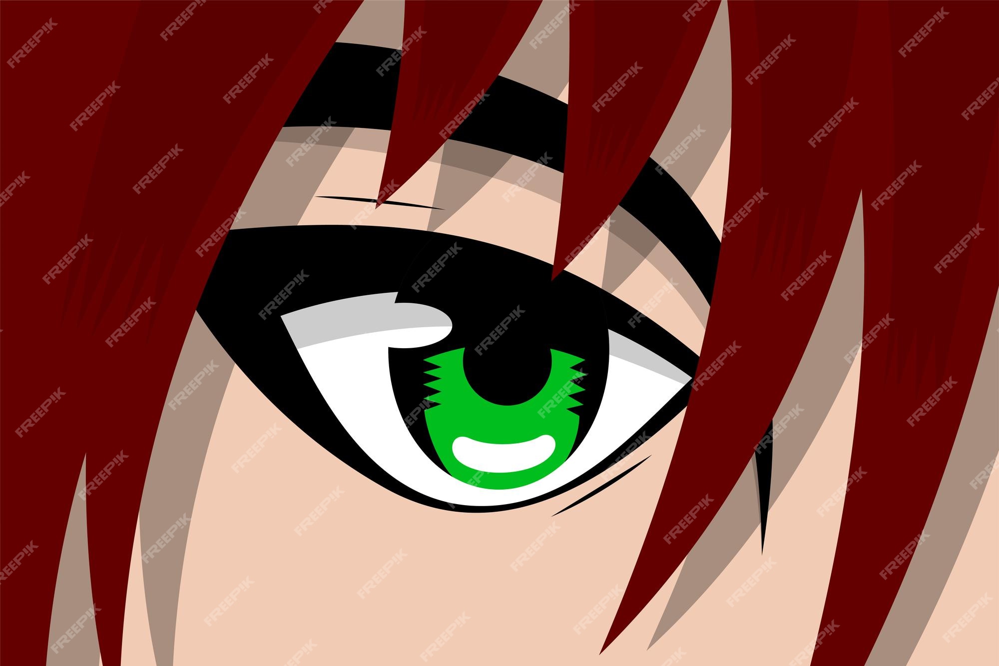 Olhos Verdes Do Cabelo Do Marrom Do Menino Do Anime Do Manga Da Cara Do  Retrato Ilustração do Vetor - Ilustração de pintura, vetor: 83982611