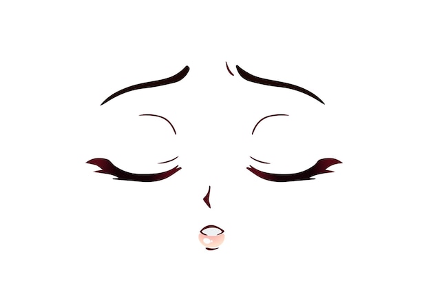 Cara De Anime Triste. Estilo De Manga Grandes Olhos Azuis, Nariz Pequeno E Boca  Kawaii. Lágrimas Em Seus Olhos. Mão Desenhada Ilustração De Desenho Animado  Vetorial. Royalty Free SVG, Cliparts, Vetores, e