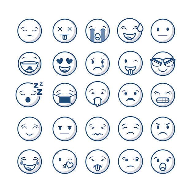 Rostos de emoticons