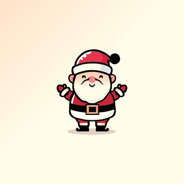 Rostos de Papai Noel e ilustração vetorial de corpo inteiro