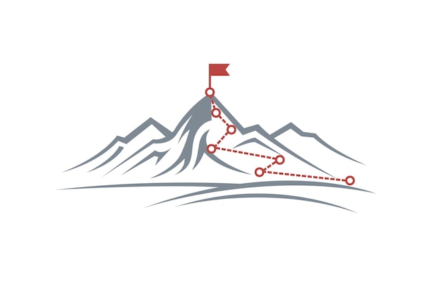 Rota de alpinismo até o pico