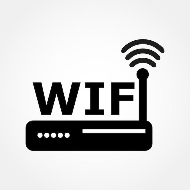 Vetor roteador e wi fi ícone